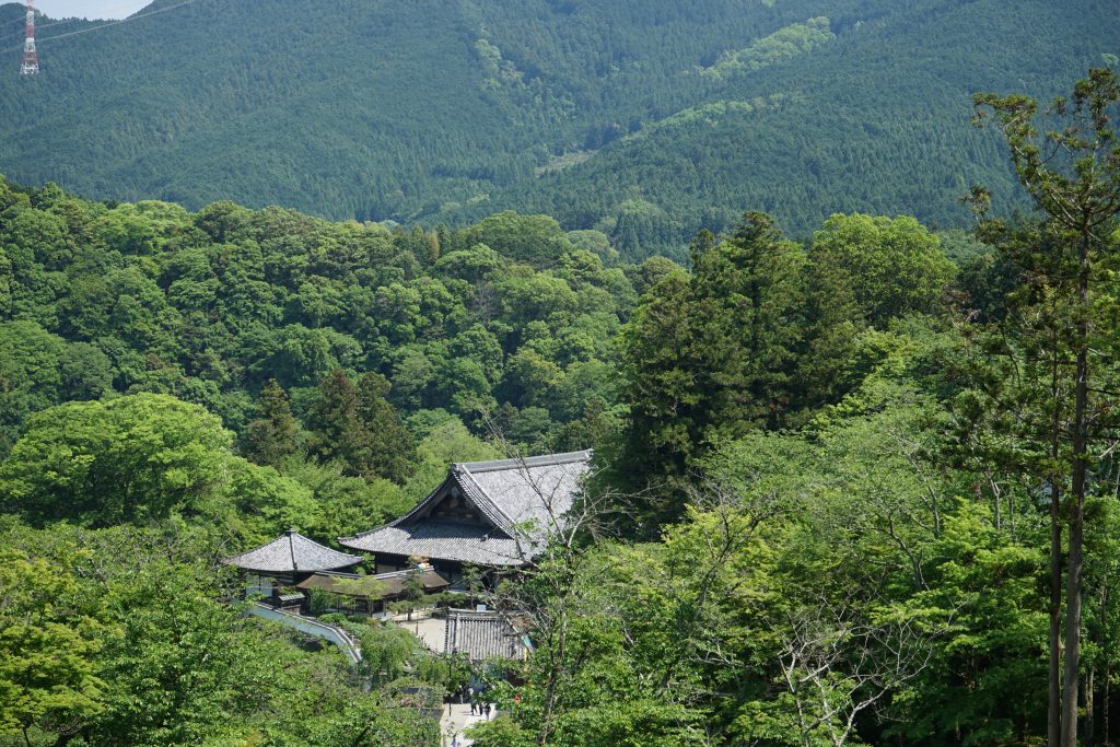 長谷寺三重塔跡からの風景