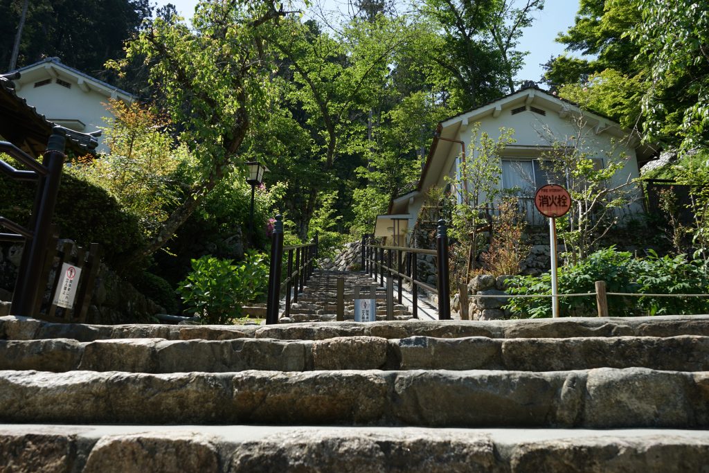 長谷寺下山中の石段