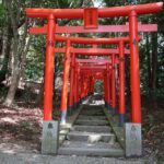 朱の鳥居が並ぶ参道