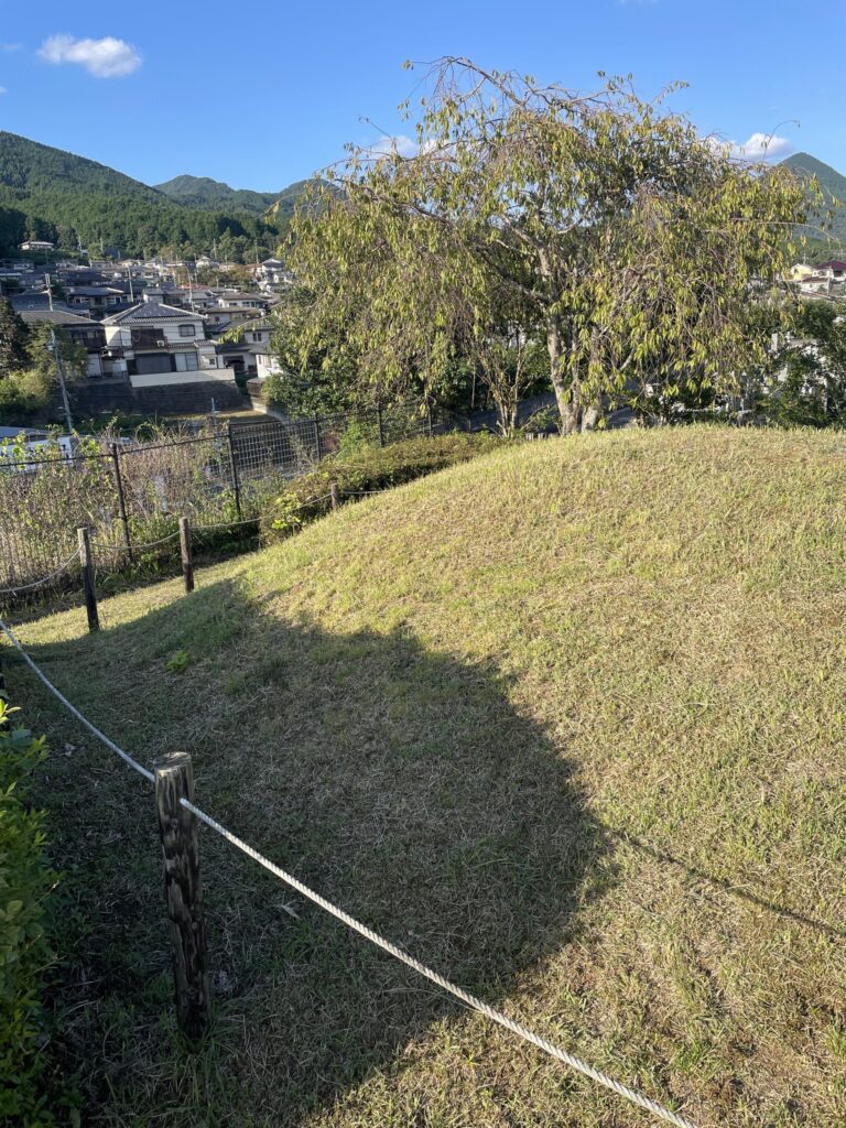 西峠古墳の墳丘と周溝