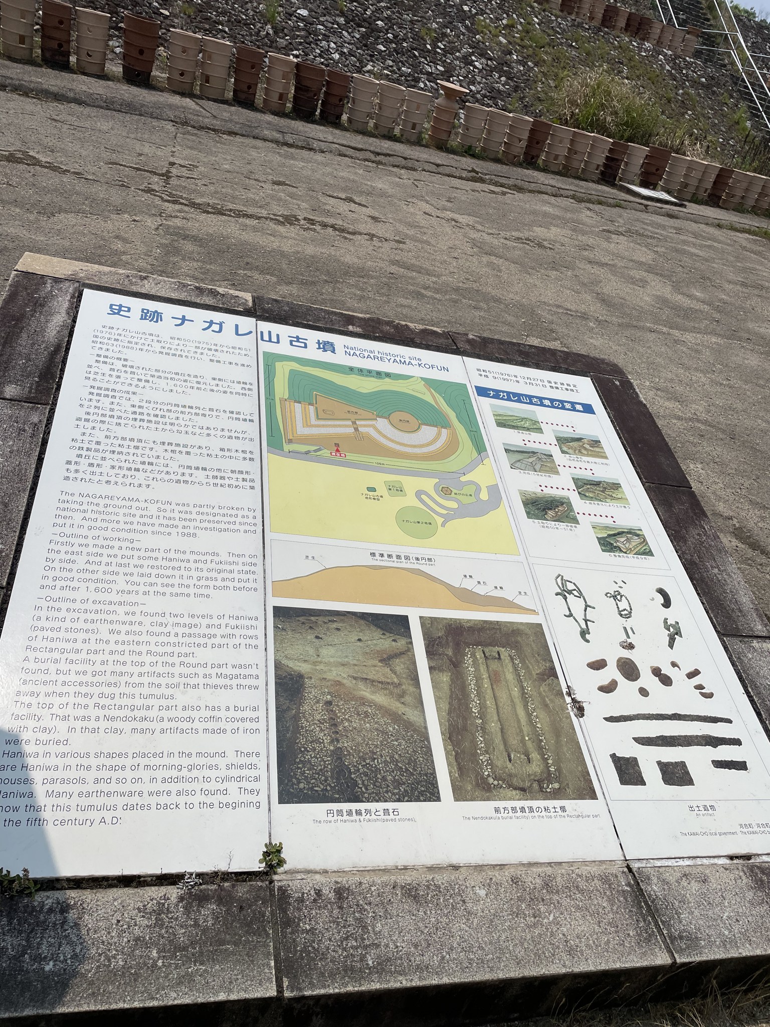 ナガレ山古墳の説明板