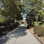 美波多神社の木立の参道