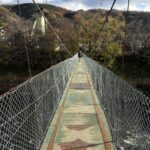 大和川にかかる吊り橋
