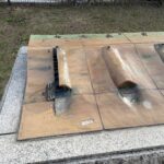 誉田白鳥埴輪製作遺跡に復元された埴輪窯の跡